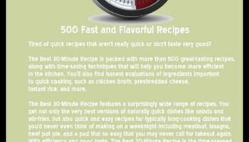 دقائق للتذوق: المسرات الطهي في أي وقت من الأوقات