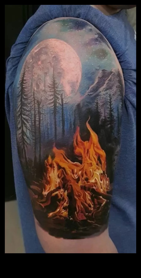 لوحة الطبيعة: أفكار الوشم العضوية والترابية