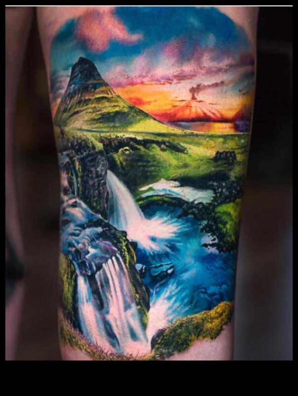 لوحة الطبيعة: أفكار الوشم العضوية والترابية